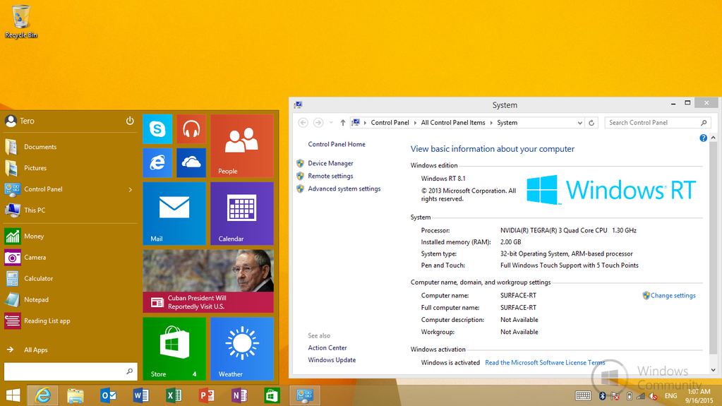 Ноутбук Windows RT 8.1. Windows 8.1 RT пуск. Windows 8.1 Интерфейс. Виндовс 8.1 Core. 1.8 update